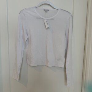 Brand new with tags – never worn.  This James Perse Long Sleeve Cropped Crew is
